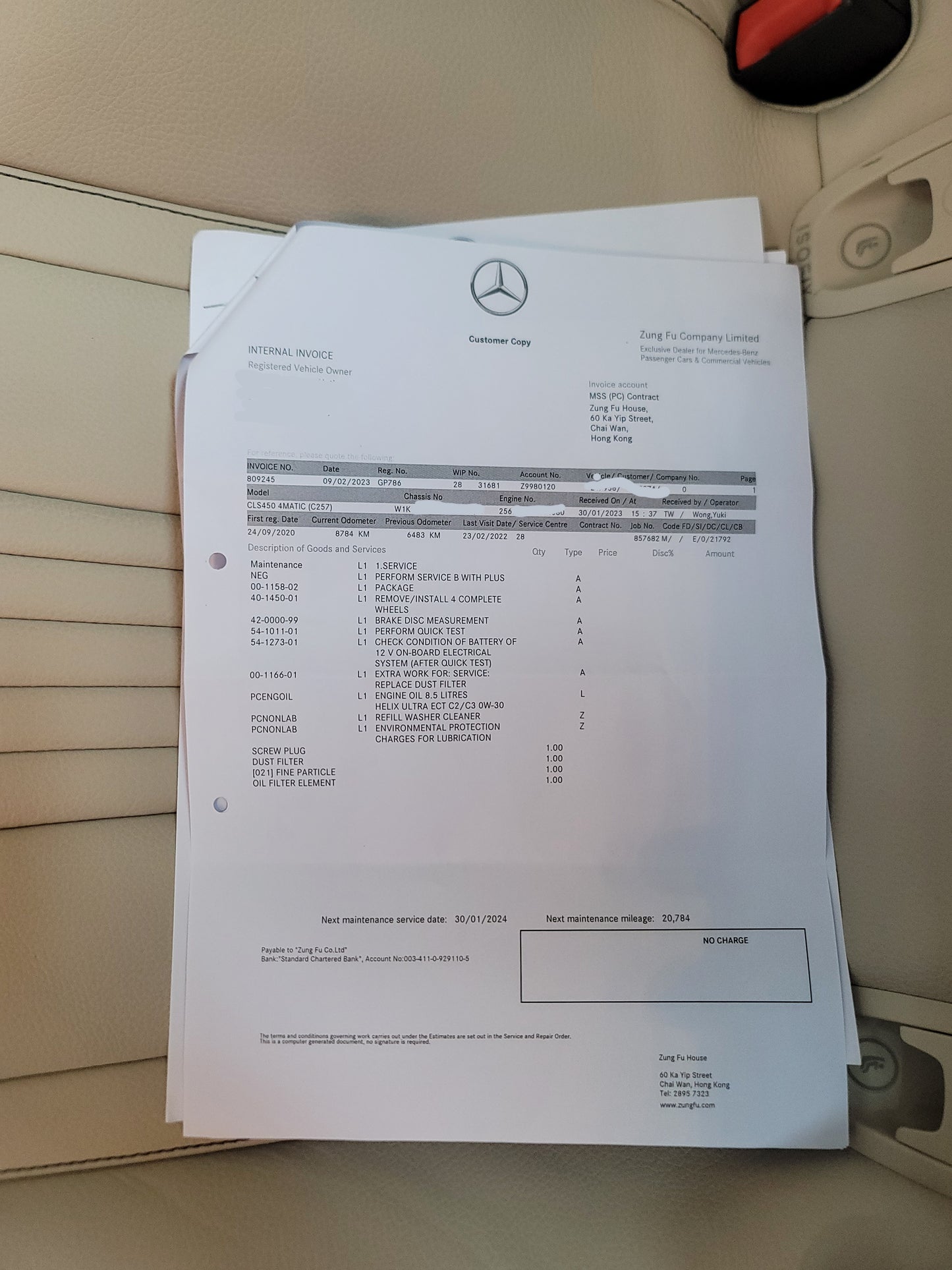 2020 M. BENZ CLS450 4MATIC 3.0T AT
